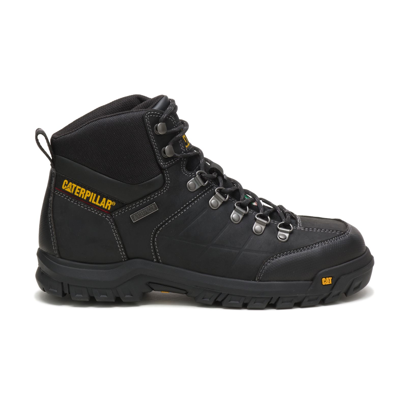 Caterpillar Work Boots Dubai - Caterpillar Threshold Waterproof Steel Toe Csa Mens - Black QKOHAG682